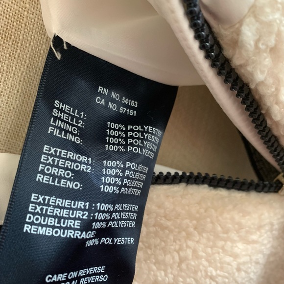 Color block Mixed Media Puffer Jacket Coat - Picture 5 of 11